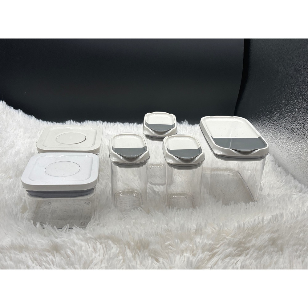 OXO Good Grips POP Container Food Storage Set 6 Piece Clear White Grey Airtight